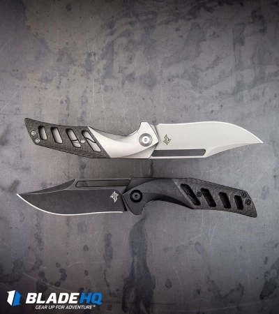 APurvis Blades Primordial Frame Lock Knife Ti/Carbon Fiber (3.25" Stonewash) - Image 5