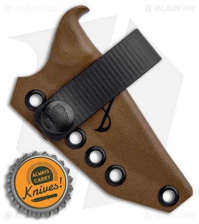 Armatus Carry TOPS Knives Mini Scandi Architect Sheath - Coyote Brown Kydex - Image 3