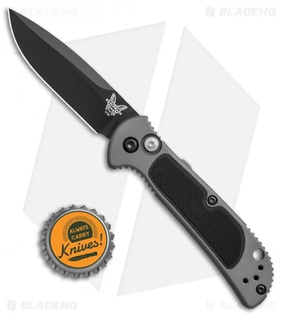 Benchmade 9750BK Mini Coalition Automatic Knife Gray Al/Black G-10 (2.9" Black) - Image 4