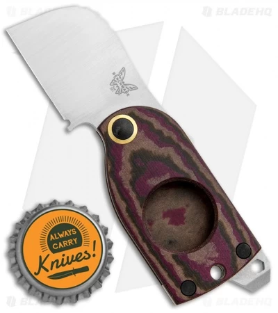 Benchmade Aller Fumée Friction Folder Knife Red Richlite (1.6" Satin) 381 - Image 4