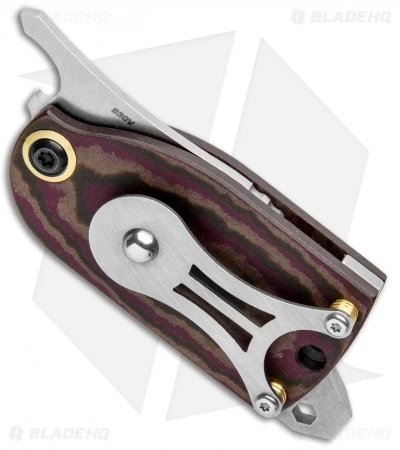 Benchmade Aller Fumée Friction Folder Knife Red Richlite (1.6" Satin) 381 - Image 3