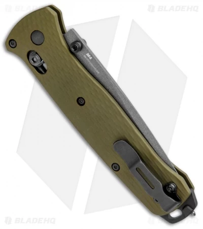 Benchmade Bailout AXIS Lock Knife Green Aluminum (3.4" Gray M4) 537GY-1 - Image 3