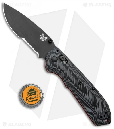 Benchmade Freek AXIS Lock Folding Knife Black/Red G-10 M4 (3.6" Serr) 560SBK-1 - Image 4