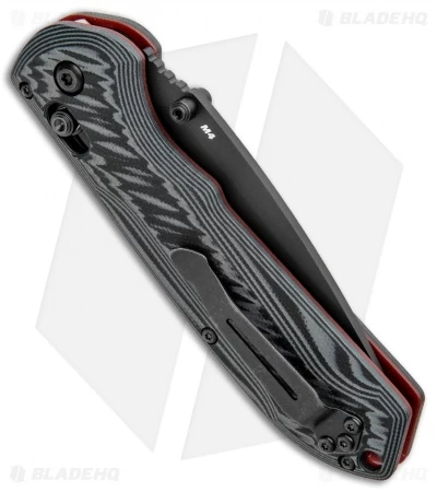 Benchmade Freek AXIS Lock Folding Knife Black/Red G-10 M4 (3.6" Serr) 560SBK-1 - Image 3