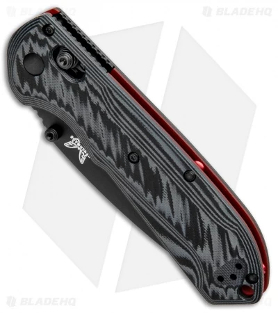 Benchmade Freek AXIS Lock Folding Knife Black/Red G-10 M4 (3.6" Serr) 560SBK-1 - Image 2