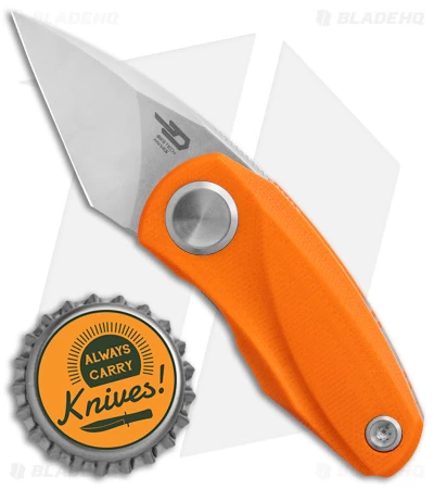 Bestech Knives Tulip Liner Lock Knife Orange G-10 (1.34" Satin/SW) BG38C - Image 4