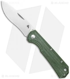 BlackFox Ciol Slip Joint Knife Green Micarta (2.75" Stonewashed)