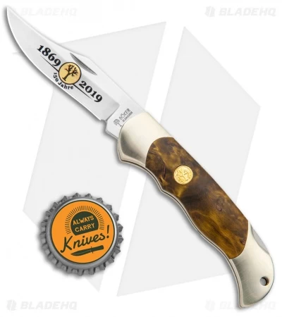 Boker Boy Scout 150th Anniversary Edition Pocket Knife Thuya Wood Handle 115118 - Image 4