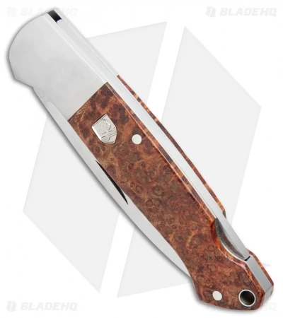 Boker Davis Classic Hunter 1674 Knife Amboina Root Wood (3.5" Satin) 110324 - Image 2