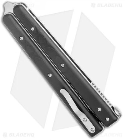 Boker Plus Balisong Tactical Large Butterfly Knife Black G-10 (4.2" Satin) - Image 3