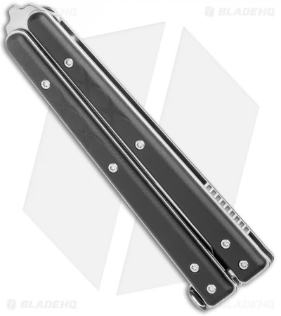 Boker Plus Balisong Tactical Small Butterfly Knife Black G-10 (3.4" Satin) - Image 2