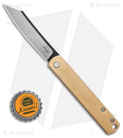 Boker Plus Zensin 42 Slip Joint Knife Brass (3" Satin) 01BO369 - Image 5