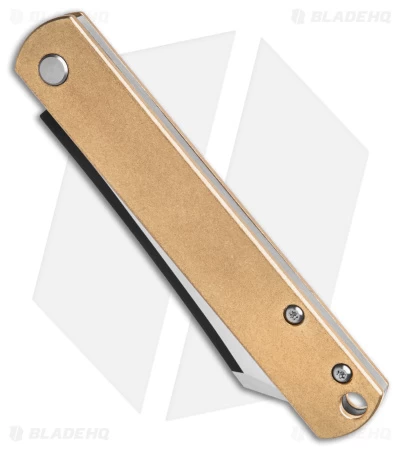 Boker Plus Zensin 42 Slip Joint Knife Brass (3" Satin) 01BO369 - Image 2