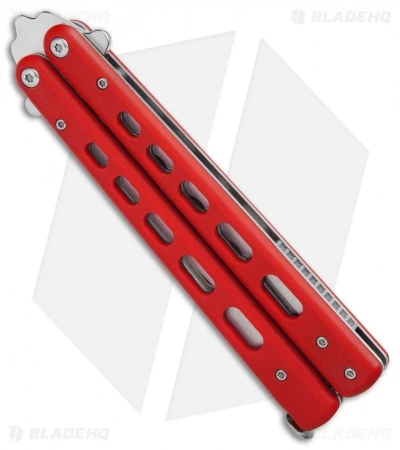 Boker Plus Balisong Trainer Butterfly Knife Red G-10 (4" Satin) 01BO712 - Image 3