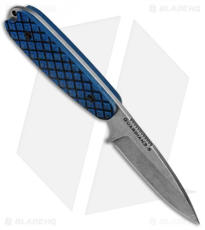 Bradford Knives Guardian3.5 Fixed Blade Blue/Black G-10 (3.75" Sabre/N690/SW) - Image 2