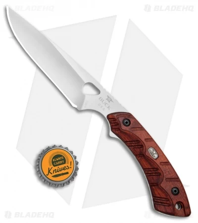 Buck Knives Buck 538 Open Season Small Game Fixed Blade Red Wood (4.25" Satin) 0538RWS - Image 4