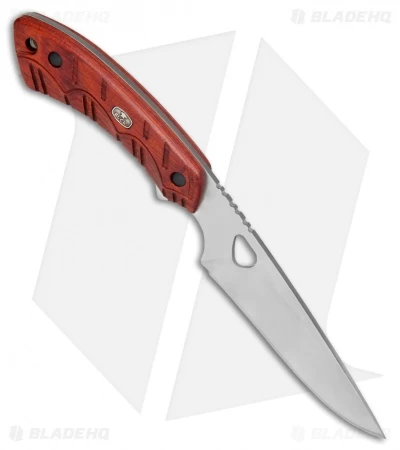 Buck Knives Buck 538 Open Season Small Game Fixed Blade Red Wood (4.25" Satin) 0538RWS - Image 2