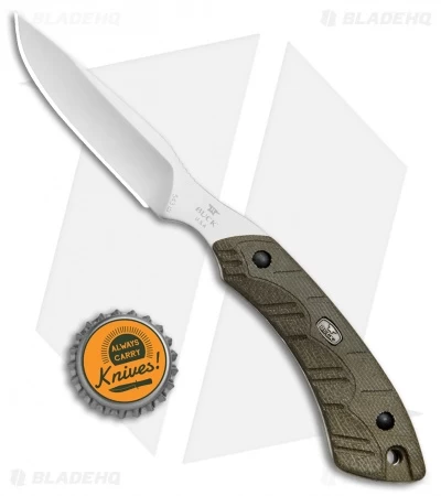Buck Knives Buck 543 Open Season Caping Knife Fixed Blade OD Green Micarta (3.5" Satin) - Image 4