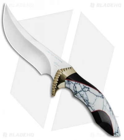 Buck Knives Buck Kalinga L.E. Legacy Fixed Blade White Turquoise/Buffalo Horn (4.8" Satin)