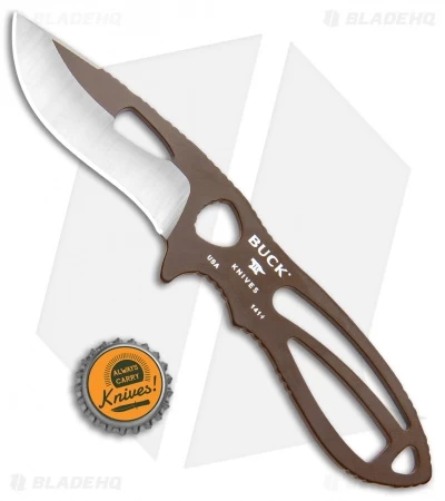 Buck Knives Buck PakLite Large Skinner Fixed Blade Knife Brown (3.5" Satin) 0141BRS - Image 4