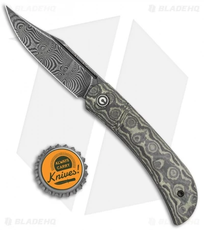 CIVIVI Appalachian Drifter Knife Yellow G-10 W/ Rose CF (2.9" Dam) C2015DS-3 - Image 4