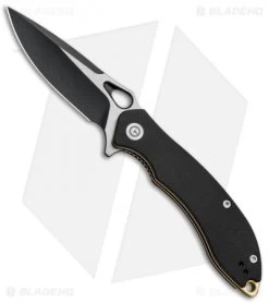 CIVIVI Aquila Flipper Liner Lock Knife Black G-10 (3.4" Black) C805E