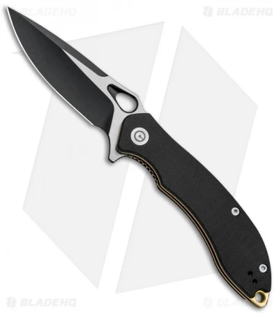 CIVIVI Aquila Flipper Liner Lock Knife Black G-10 (3.4" Black) C805E