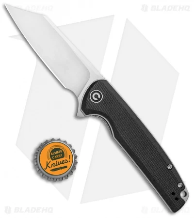 CIVIVI Brigand Liner Lock Knife Black G-10 (3.5" Satin D2) C909C - Image 4