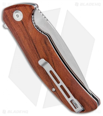 CIVIVI Incite Liner Lock Knife Cuibourtia Wood (3.7" Satin) C908D - Image 3