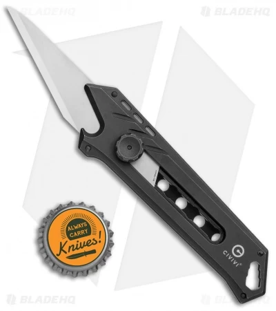 CIVIVI Mandate Black Titanium Utility Knife (9Cr18MoV + Damascus) - Image 4