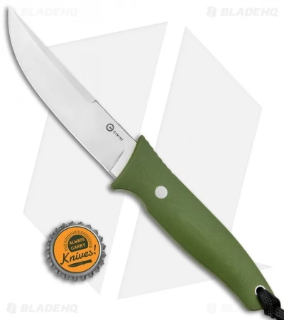 CIVIVI Terzuola Tamashii Fixed Blade Knife Green G-10 (4.07" Satin) - Image 4