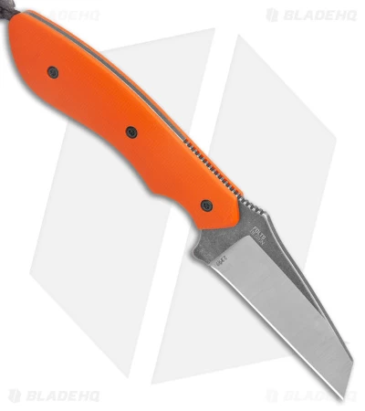 CRKT S.P.I.T. Knife Small Pocket Inverted Tanto Orange G-10 (2.15" Stonewash) - Image 2
