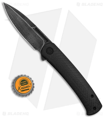 CIVIVI Cetos Frame Lock Knife Twill Carbon Fiber (3.48" Damascus) C21025B-DS1 - Image 4