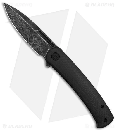 CIVIVI Cetos Frame Lock Knife Twill Carbon Fiber (3.48" Damascus) C21025B-DS1