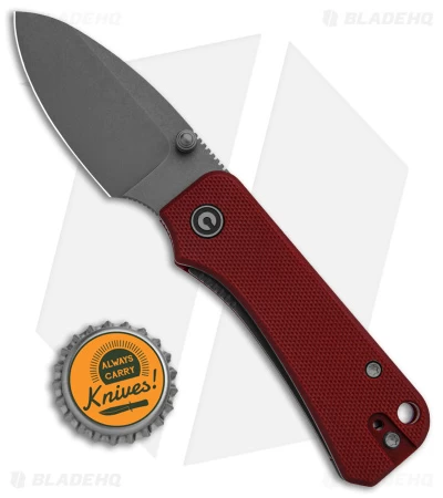 CIVIVI Baby Banter Liner Lock Knife Burgundy G-10 (2.4â Stonewash) - Image 4