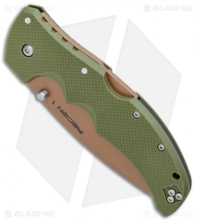 Cold Steel Recon 1 Spear Point Lockback Knife Desert Warrior G-10 (4" Copper) - Image 2