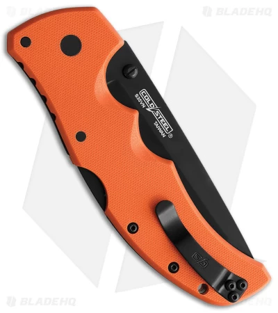 Cold Steel Recon 1 Tanto Lockback Knife Orange G-10 (4" Black) - Image 3