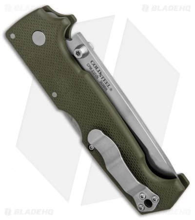 Cold Steel SR1 Tri-Ad Lock Tanto Knife OD Green G-10 (4" Satin S35VN) 62LA - Image 2
