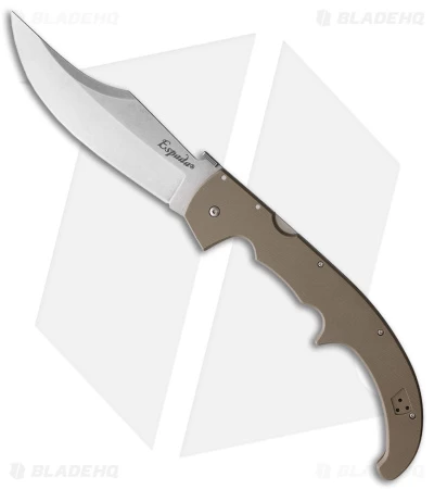 Cold Steel Espada XL 10A Lockback Knife Dark Earth Brown G-10 (7.5" Stonewash)