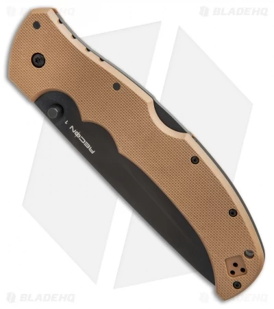 Cold Steel XL Recon 1 Tanto Tri-Ad Lock Knife Coyote Tan (5.5" Black) 27TXTVB - Image 2