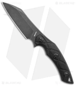 Fox Knives Defcon 5 Lycosa Sheepsfoot Fixed Blade Black G-10 (4.25" Black SW)