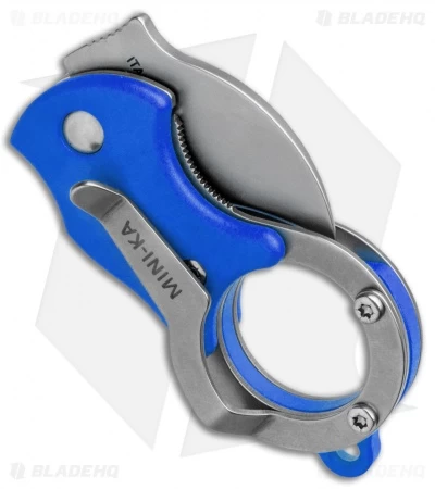 Fox Knives Mini-KA Linerlock Karambit Knife Blue (1" Bead Blast) FX-535 BL - Image 3