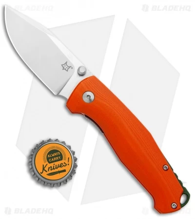 Fox Knives TUR Liner Lock Knife Orange G-10 (2.8" Satin) FX-523 OR - Image 4