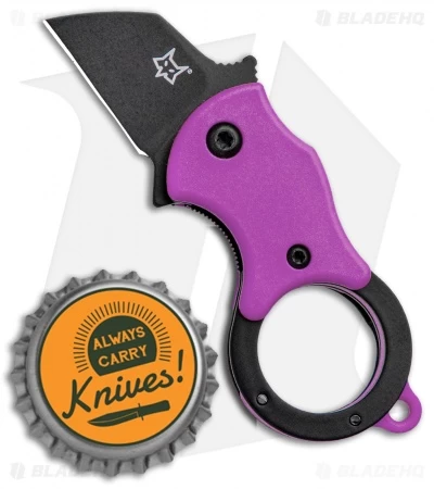 Fox Knives Mini-TA Liner Lock Karambit Knife Purple (1" Black) FX-536OD - Image 6