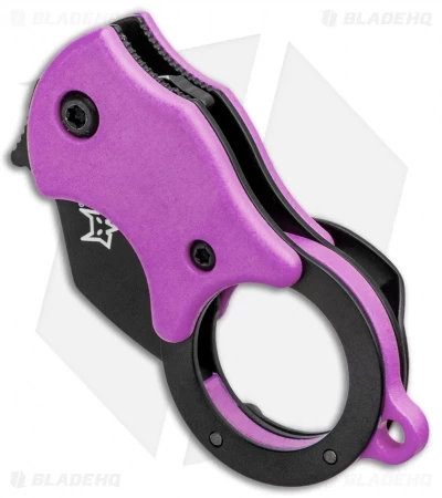 Fox Knives Mini-TA Liner Lock Karambit Knife Purple (1" Black) FX-536OD - Image 2