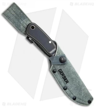 Gerber Downwind Drop Point Fixed Blade Knife Black (4.3" Satin) 30-001816 - Image 3