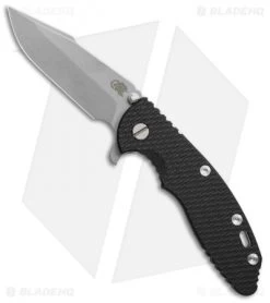 Hinderer Knives XM-18 3.5 Harpoon Spanto Knife Black G-10 (Working)