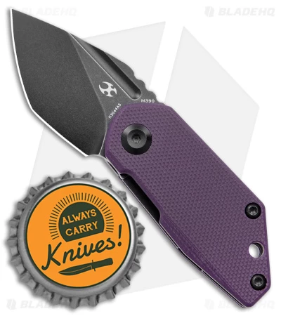 Kansept Knives 4T5 Design RIO Liner Lock Knife Purple G-10 (1.56" Black SW) - Image 4