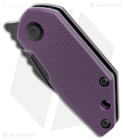 Kansept Knives 4T5 Design RIO Liner Lock Knife Purple G-10 (1.56" Black SW) - Image 2