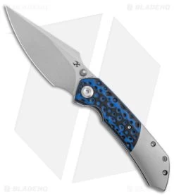 Kansept Fenrir Liner Lock Knife Black/Blue G-10 Titanium (3.4" SW)